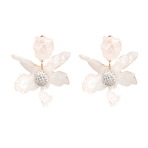 Damien Resin Flower Earrings
