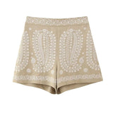 Dania Floral Embroidery Linen Shorts - 2 Colors watereverysunday