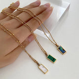 Deana Malachite Abalone Pendant Necklaces - 3 Styles watereverysunday