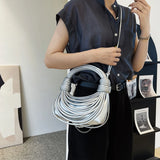 Defini Sculptural Cascading Cords Bag