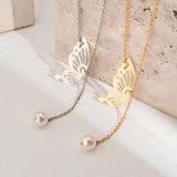 Destiny Butterfly Pendant Clavicle Chain Choker Necklace watereverysunday