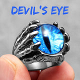 Devil Eye Skull Claw Ring watereverysunday
