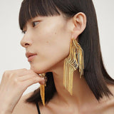 Dolce Willow Tree Drapery Tassel Earrings - Gold or Silver watereverysunday