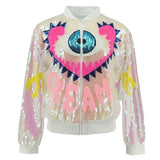 Dream Sequin Eye Bomber Jacket
