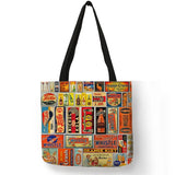 Vintage 80's Product Retro Graphic Tote Bags