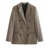 Ebba Double Breasted Check Blazer - 2 Colors watereverysunday