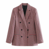 Ebba Double Breasted Check Blazer - 2 Colors watereverysunday