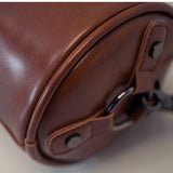 Effie Vintage Distressed Leather Cylinder Bag - 3 Colors watereverysunday