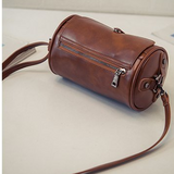 Effie Vintage Distressed Leather Cylinder Bag - 3 Colors