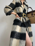 Eileen Ombre Plaid Maxi Coat watereverysunday