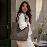Eivissa Faux Leather Woven Totes - 16 Colors