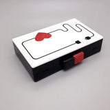 Electric Plug Heart Drawing Acrylic Evening Box Clutch watereverysunday