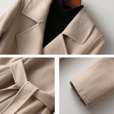 Elisie Woolen Belted Maxi Coats - 6 Colors watereverysunday