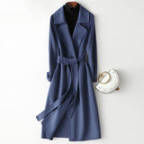 Elisie Woolen Belted Maxi Coats - 6 Colors watereverysunday