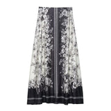 Eliza Dark Vintage Floral Midi Skirt