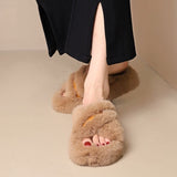 Elodie Faux Fur Slide Slippers - 3 Colors watereverysunday