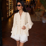 Elodie Romantic Pintuck Blouse