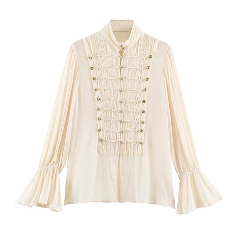 Elodie Romantic Pintuck Blouse