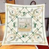 Eloise Carriage Print Silk Scarf