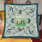 Eloise Carriage Print Silk Scarf