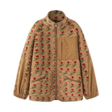 Elowen Vintage Floral Sherpa Fleece Jacket
