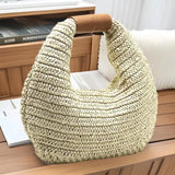 Elowen Woven Straw Hobo Bag