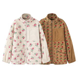 Elowen Vintage Floral Sherpa Fleece Jacket
