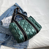 Embla Metallic Quilted Nylon Puffer Shopper Totes watereverysunday