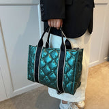 Embla Metallic Quilted Nylon Puffer Shopper Totes watereverysunday