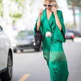 Emerald Green Maxi Satin Kimono Robe/Dress watereverysunday