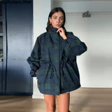 Emilee Plaid Oversized Jumper Jacket