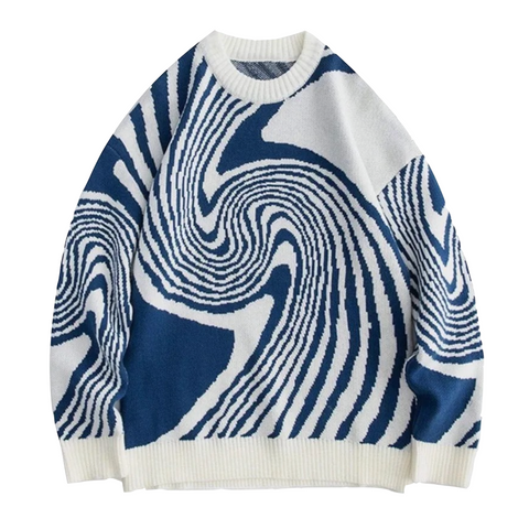 Emis Unisex Graphic Swirl Print Sweater watereverysunday