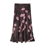 Erin Pink Floral Printed Midi Skirt