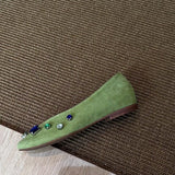 Esme Embellished Faux Suede Flats