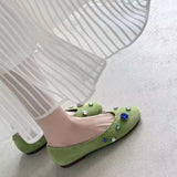 Esme Embellished Faux Suede Flats