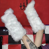 Essia Shaggy Faux Fur Over The Knee Boots