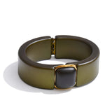 Etna Acrylic Dark Resin Statement Bangle