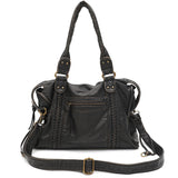 Ezira Distressed Moto City Shoulder Bag