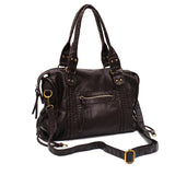 Ezira Distressed Moto City Shoulder Bag