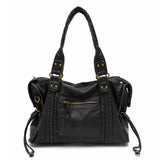 Ezira Distressed Moto City Shoulder Bag
