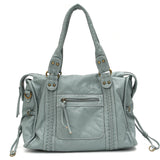 Ezira Distressed Moto City Shoulder Bag
