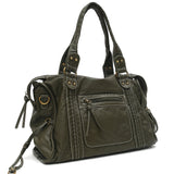 Ezira Distressed Moto City Shoulder Bag