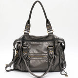 Ezira Distressed Moto City Shoulder Bag