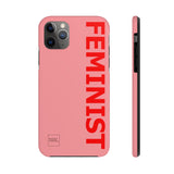 FEMINIST SPOKE iPhone Cases - Pink watereverysunday