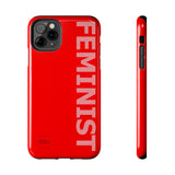 FEMINIST SPOKE iPhone Cases - Red watereverysunday