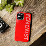 FEMINIST SPOKE iPhone Cases - Red watereverysunday