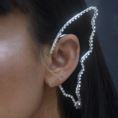 Fairy Crystal Butterfly Auricle Ear Cuff-watereverysunday