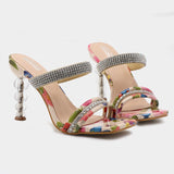 Faiza Double Strap Floral High Heel Sandals - 4 Colors watereverysunday
