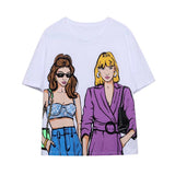 Fashion Girls Illustrated T-Shirts - 3 Styles watereverysunday
