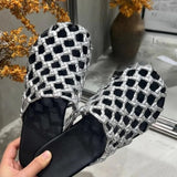 Fatima Woven Lattice Upper Slippers
